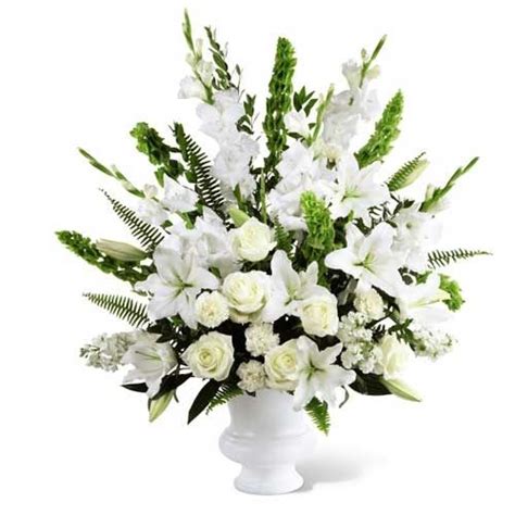 White Funeral Floral Arrangements