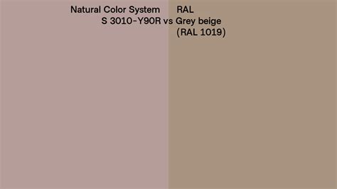 Natural Color System S 3010 Y90R Vs RAL Grey Beige RAL 1019 Side By