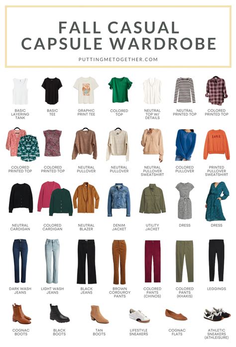 Casual Fall Capsule Wardrobe For 2023 28 Pieces To 96 Outfits