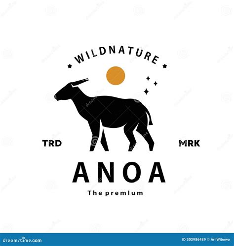 Vintage Retro Hipster Anoa Logo Vector Stock Vector Illustration Of