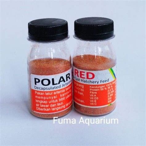 Jual POLAR RED Artemia Instan Kemasan Botol 20gr Pakan Burayak Pakan