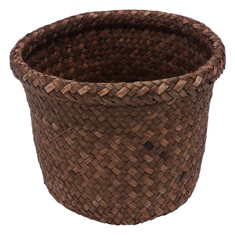 Phlegsive Seagrass Planter Basket For Indoor Outdoor Use 18x14cm