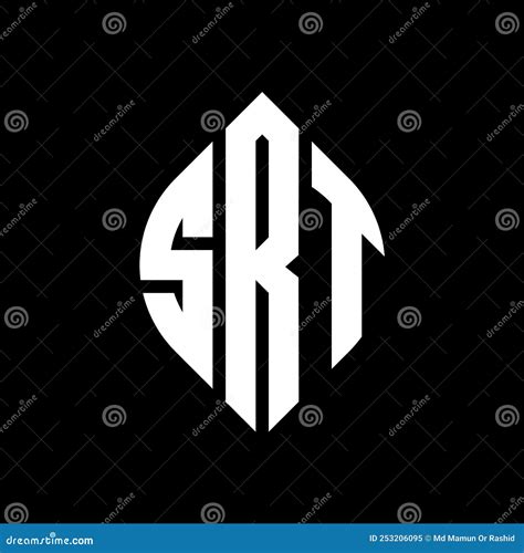 SRT Circle Letter Logo Design With Circle And Ellipse Shape SRT