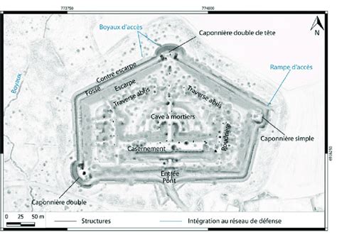 Image Lidar Sky View Factor SVF Du Fort De Brimont Avec Ses