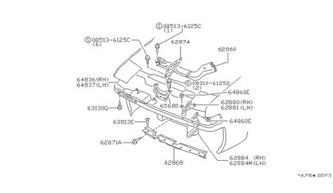 62883 01F00 Genuine Nissan 6288301F00 Bracket Air Duct L