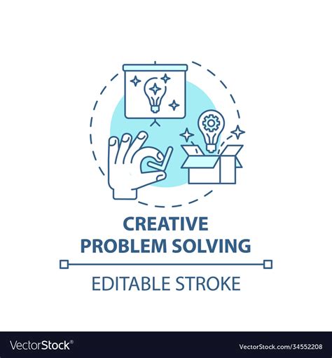 Creative Problem Solving Concept Icon Royalty Free Vector