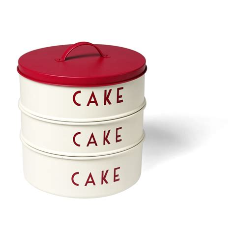 Three Tier Red And Cream Cake Tin Dotcomtshop Cake Tins Cake