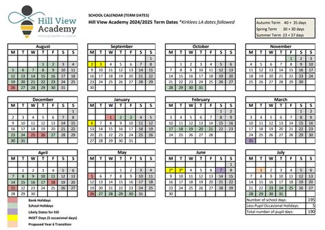 Term dates - Hill View Academy