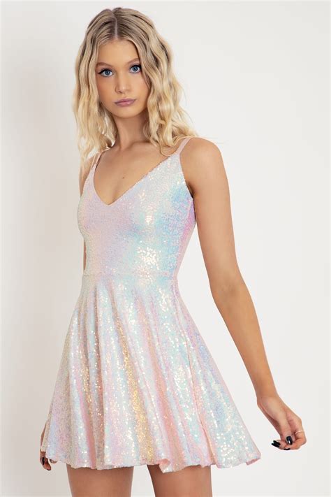 Sparkle Sparkle Blush Sequin Mini Strappy Dress - LIMITED ($99AUD) by