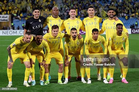 The Players Of Al Nassr Pose For A Team Photo Prior To Kick Off Ahead