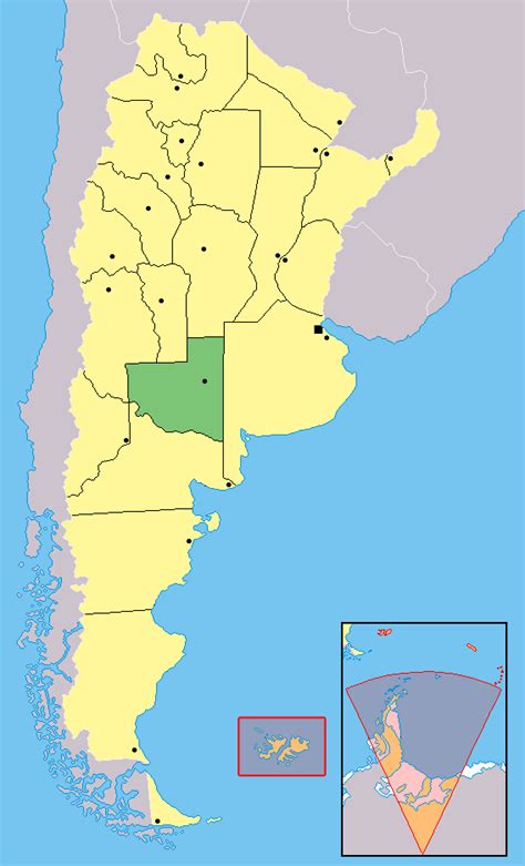 Mapa Da Prov Ncia De La Pampa Argentina Mapasblog