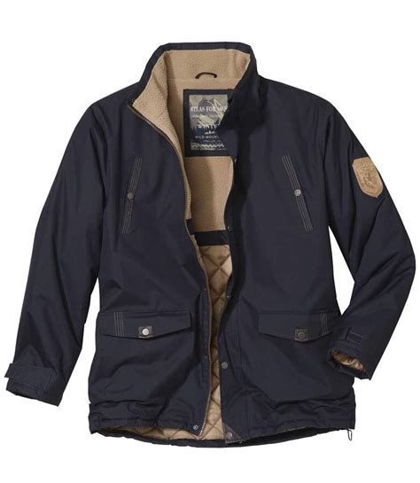 Mens Expedition Navy Blue Parka Coat Atlas For Men