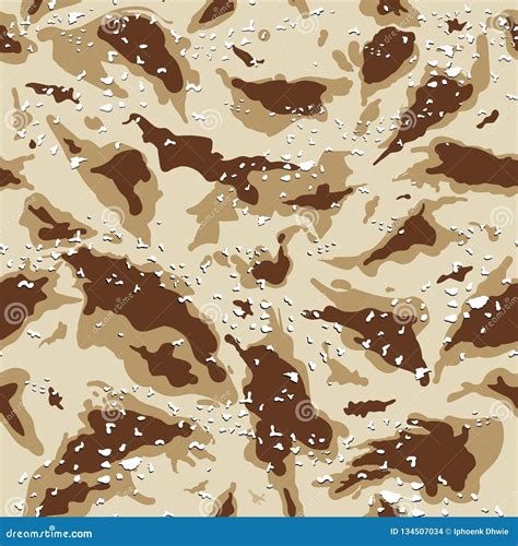 Camouflage Pattern American Desert Uniform Stock Vector Illustration