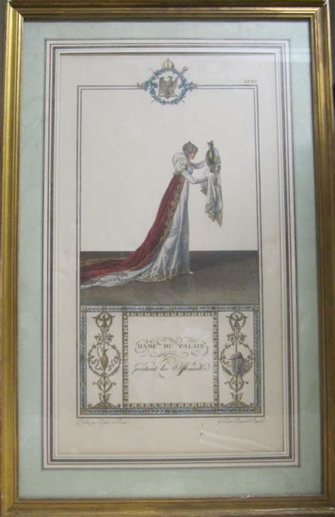 GRAVURE Le sacre de S M l Empereur Napoléon Dame du Palais portant