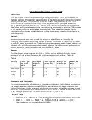 PH Lab Report 1 Docx Effect Of Over The Counter Antacids On PH