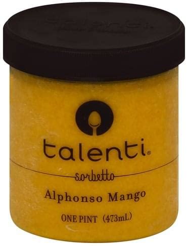 Talenti Alphonso Mango Sorbetto 1 Pt Nutrition Information Innit