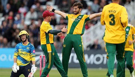 Video Shaheen Afridi Sets Record With Four Wicket Over In T20 Blast