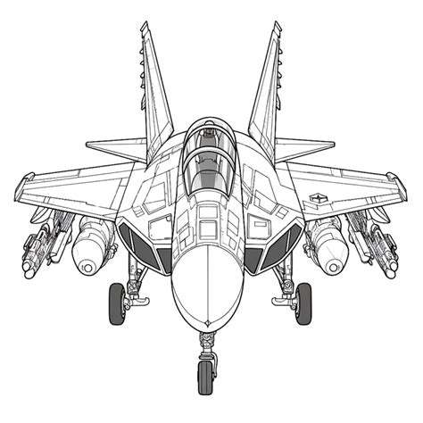 Gro Es Kampfflugzeug Ausmalbild Kostenlos Herunterladen