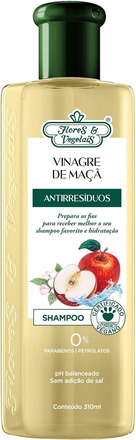 Flores Vegetais Shampoo Vinagre De Ma Antirres Duos Ml Amazon