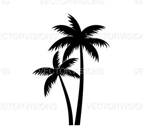 Palm Trees Svg Trees Svg Palm Trees Vector Cut File For Cricut Cricut Silhouette Pdf Png Eps