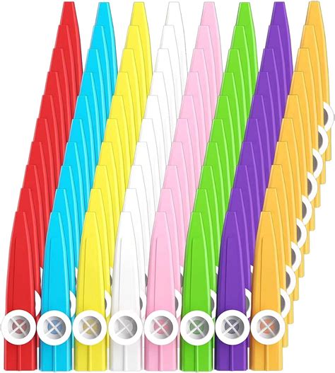 80 Pcs 8 Colors Plastic Kazoos Musical Instruments For