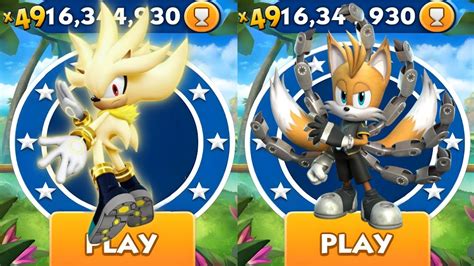 Sonic Dash Super Silver Sonic VS Tails Nine Movie Sonic Vs All