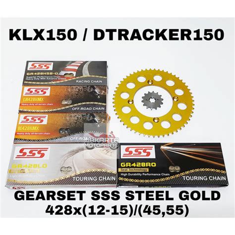 Jual Girset Gearset Sss Steel Gold Klx Dtracker Rantai Hsbt Hmx Lo