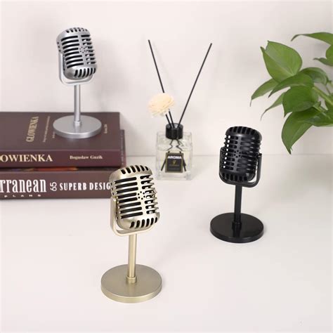 Buy Facmogu Vintage Microphone Prop Plastic Fake Microphone Retro