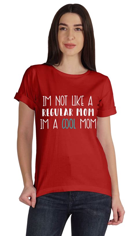 Inkmeso Scoop Neck Im Not Like A Regular Mom Im A Cool Mom Graphic Tshirt