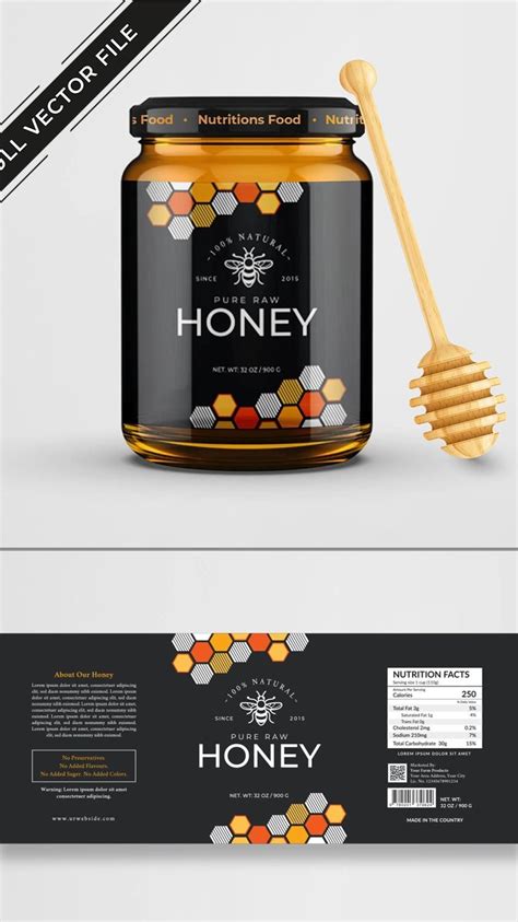 Editable Honey Pot Jam Jar Label Template Printable Honey Preserve