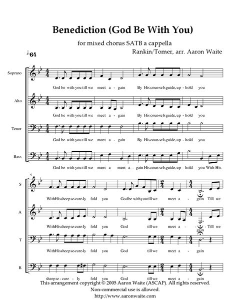 God Be With You Till We Meet Again By Aaron Waite Satb