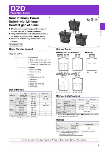 All OMRON Electrical Components Catalogs And Technical Brochures