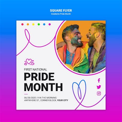 Free Psd Squared Flyer For Lgbt Pride