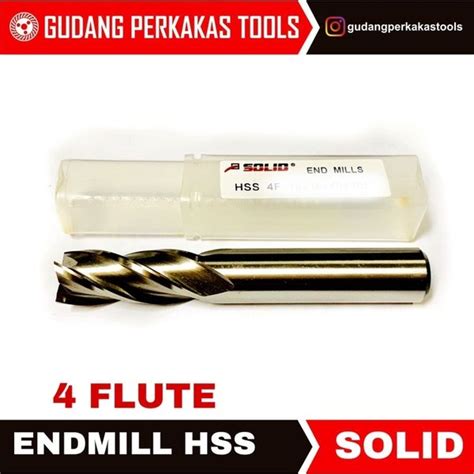 Jual Endmill Hss Mata Bor Frais Flute Mm Solid Di Lapak Gudang