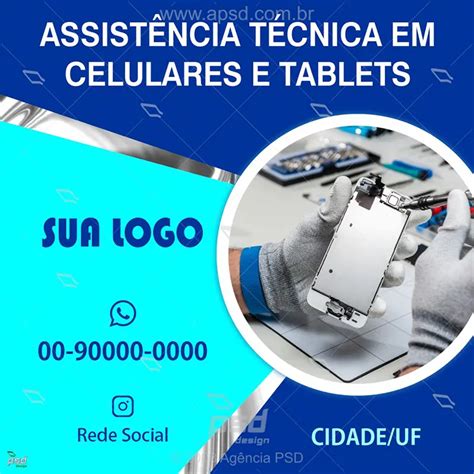 Arte Assist Ncia T Cnica Celular Loja Ag Ncia Psd