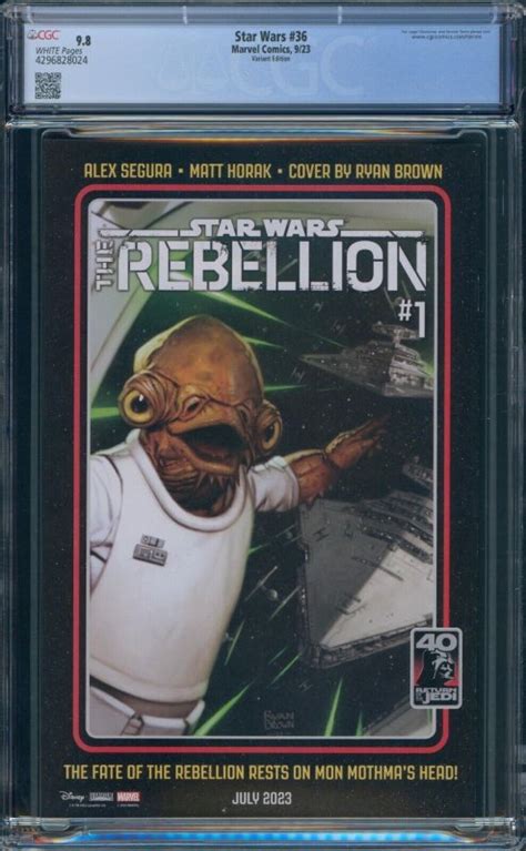 Star Wars 36 CGC 9 8 Return Of The Jedi 40th Anniversary Variant