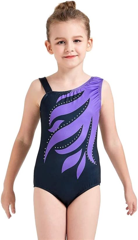 Buy Gymnastic Leotards Girls Sleeveless Bodysuits Shiny Diamond Ballet Leotards Gymnastics