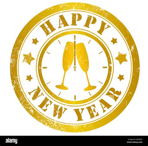 Happy New Year Grunge Stamp In English Language Stock Photo Alamy