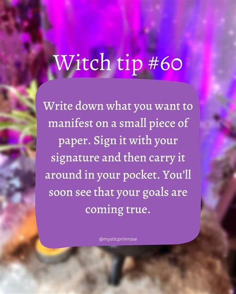 Witch Tip For Manifesting In 2024 Witch Spell Book Witch Spirituality Witchcraft Spell Books