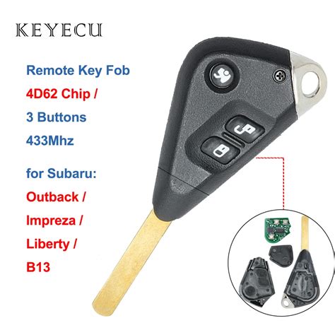 Substituição de keyecu remoto carro chave fob 3 botões 433 mhz 4d60