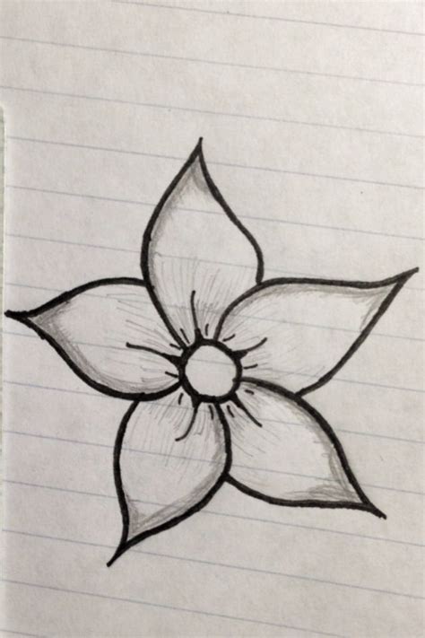 Simple Pencil Drawing Pictures Of Flowers How To Draw A Flower With