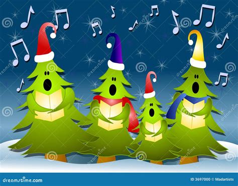 Singing Christmas Tree Vector Illustration 6981570