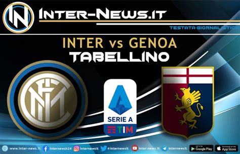 Inter Genoa Tabellino Della Partita Della 24a Giornata Di Serie A