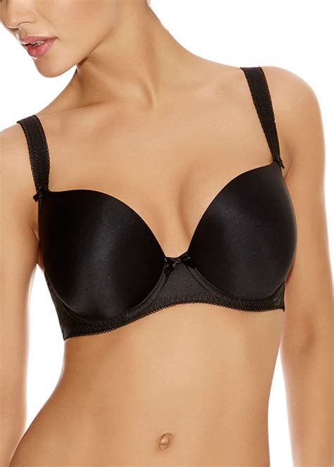 Freya Deco Moulded Plunge Bra Black Available At The Fitting Room