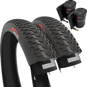 Fincci Pair X Inch Fat Bike Tyres With Mm Schrader Valve Inner