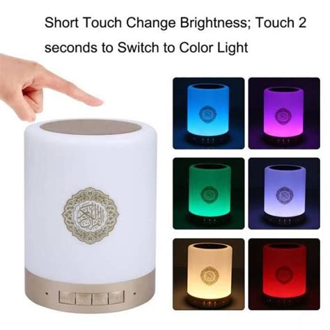 Haut Parleur Coran Lampe Tactile Portable 8GMP3 Touch LED Lampe