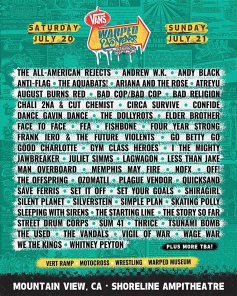 2019 Warped Tour Lineup Revealed for Anniversary Shows | WEDG-FM