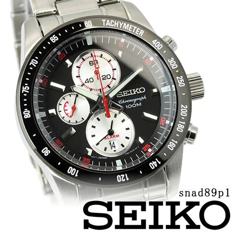 Jual Seiko Quartz Snad P Chrono Alarm Black Dial Jam Pria Snad