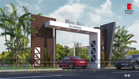 Modern Entrance Gate Design For Township