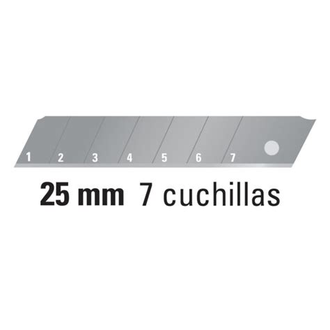 Estuche Con 10 Cuchillas SK4 De 25 Mm Para Cutter Truper REP CUT 7